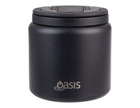 Oasis S/S D/Wall Ins. Food Flask W/ Quick Release Lid & Spork 700ml