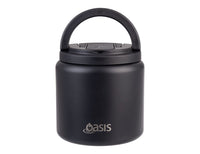Oasis S/S D/Wall Ins. Food Flask W/ Quick Release Lid & Spork 700ml