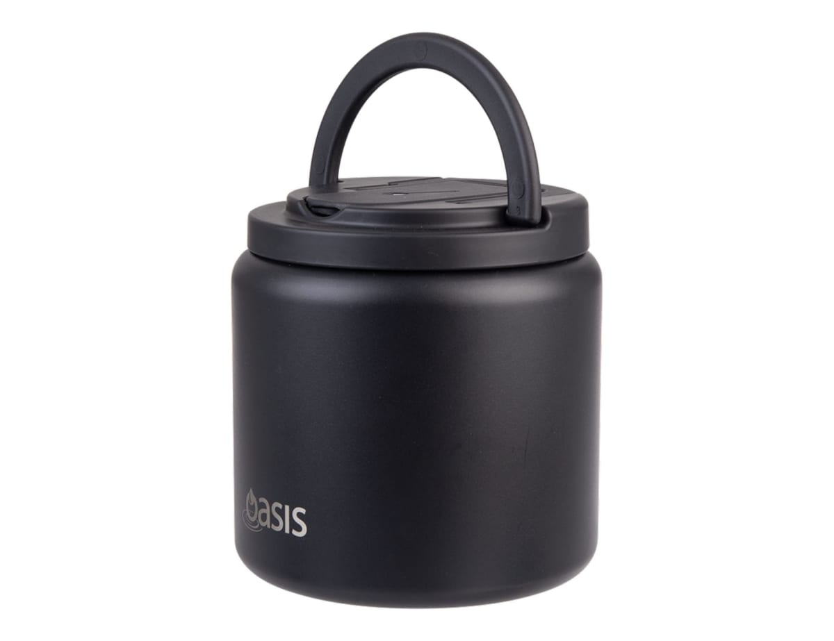 Oasis S/S D/Wall Ins. Food Flask W/ Quick Release Lid & Spork 700ml