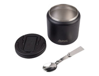 Oasis S/S D/Wall Ins. Food Flask W/ Quick Release Lid & Spork 700ml