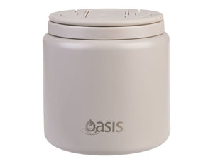 Oasis S/S D/Wall Ins. Food Flask W/ Quick Release Lid & Spork 700ml