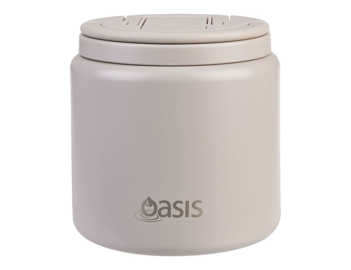 Oasis S/S D/Wall Ins. Food Flask W/ Quick Release Lid & Spork 700ml