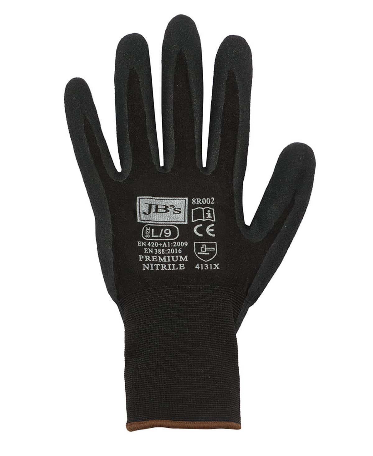 JB's Premium Black Nitrile Brthable Glove (12 Pk)