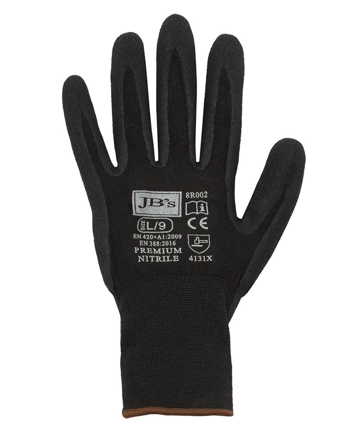 JB's Premium Black Nitrile Brthable Glove (12 Pk)