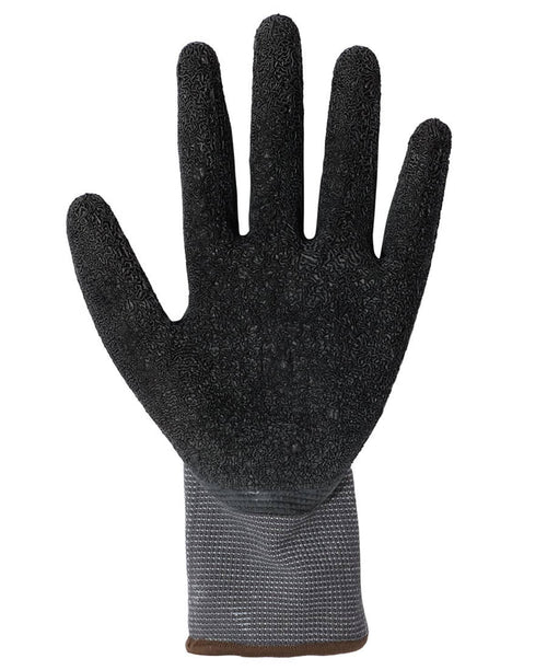 JB's Steeler Crinkle Latex Glove (12 Pk) Grey/Black