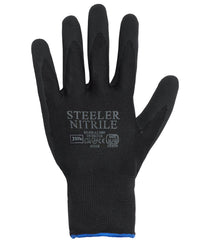 JB's Steeler Sandy Nitrile Glove (12 Pk) Black/Black