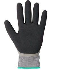 JB's Waterproof Dbl Latex Coated Glove 5 Pk Grey/Black