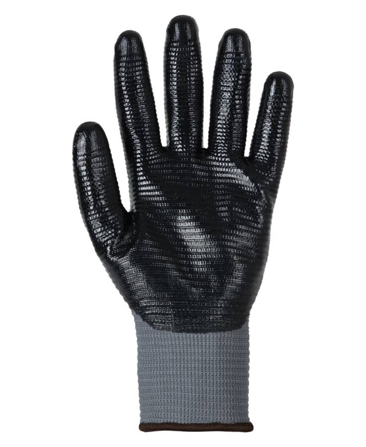 JB's Nitrile Gripper Glove (12 Pk) Grey/Black