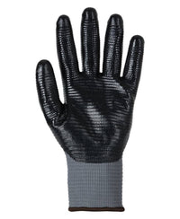 JB's Nitrile Gripper Glove (12 Pk) Grey/Black