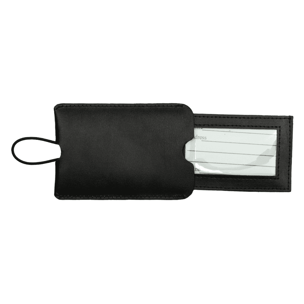 Pull-Apart Leather Luggage Tag