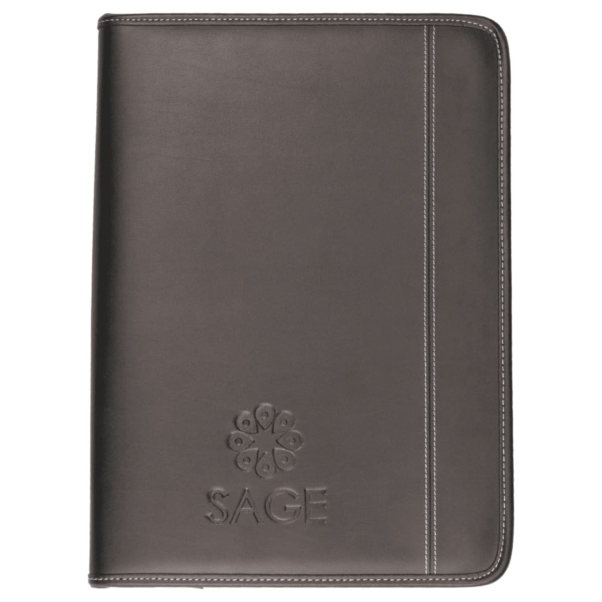 Two Tone A4 Imitation Leather Zip Compendium