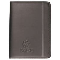 Two Tone A4 Imitation Leather Zip Compendium