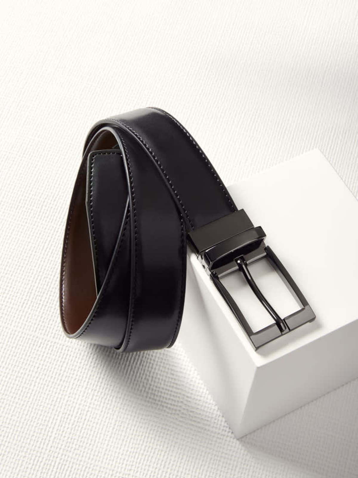 Mens Leather Reversible Belt