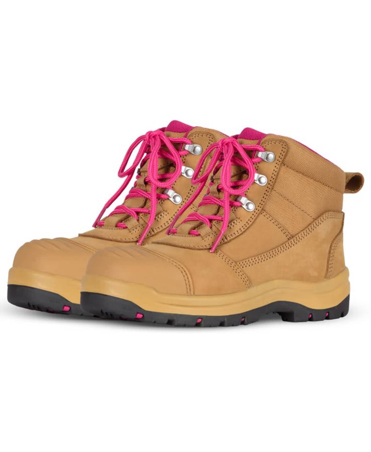JB's Ladies Atrax Zip Safety Boot Wheat/Pink