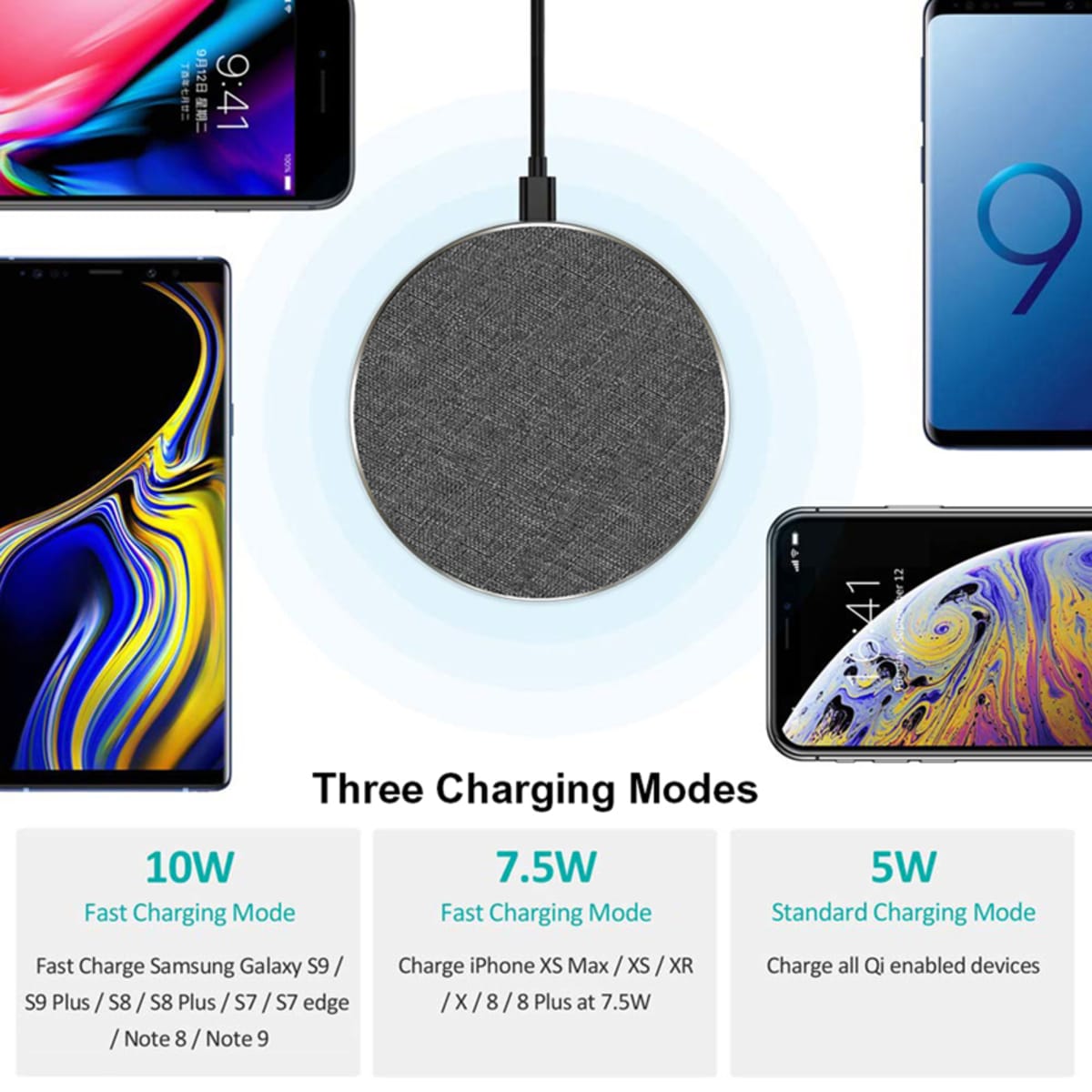 Tweed Fast Wireless Charger - Round