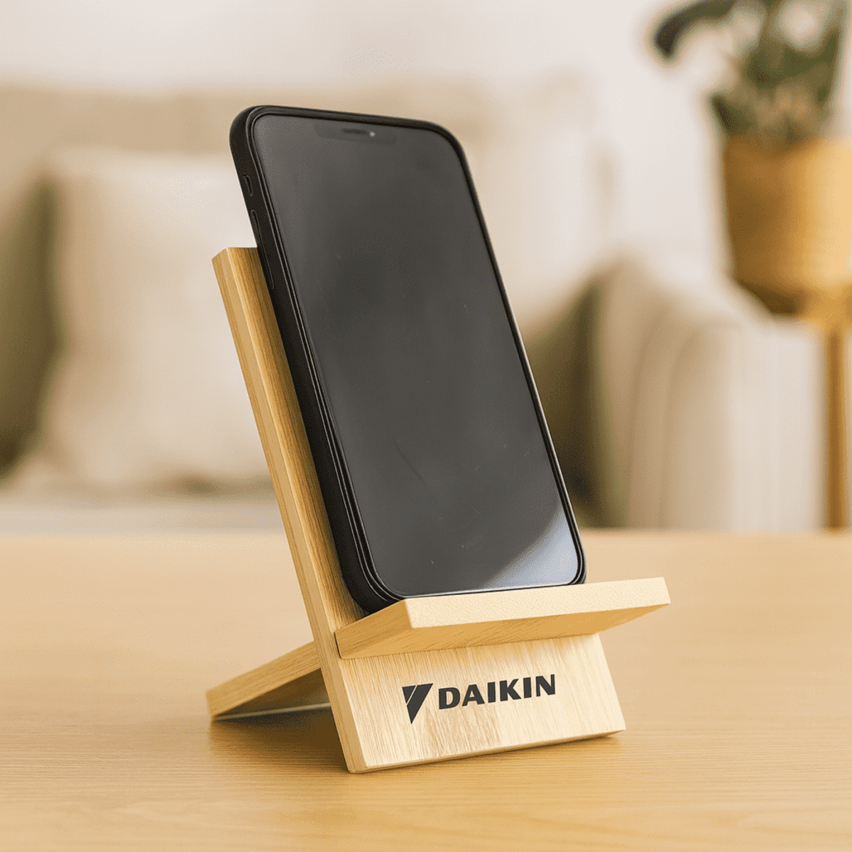 Groove Bamboo Phone Stand