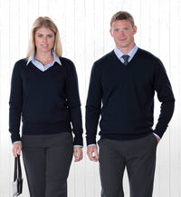 Merino Detailed Vee Pullover - Womens