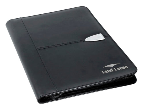 Bradford A4 Leather Zip Portfolio