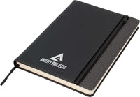 Toronto A5 Notebook,Black/Dark Grey Trim