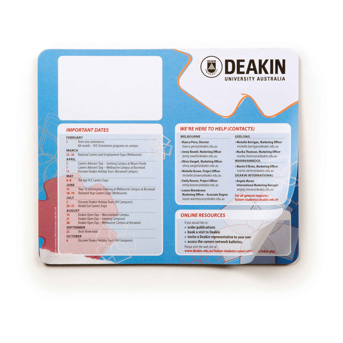 Calendar Mouse Mat (230mm x 190mm)