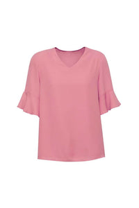 Womens Aria Fluted Sleeve Blouse