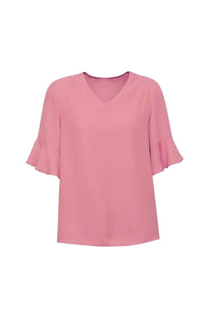 Womens Aria Fluted Sleeve Blouse