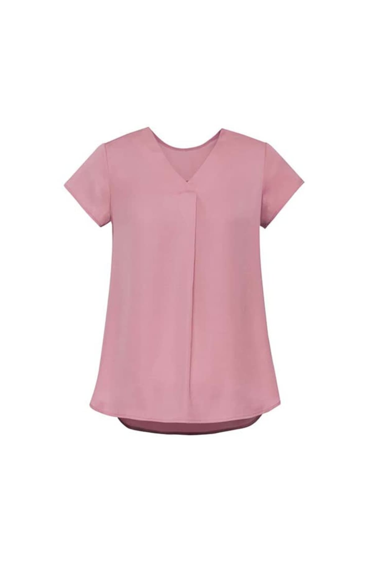 Womens Kayla V-Neck Pleat Blouse