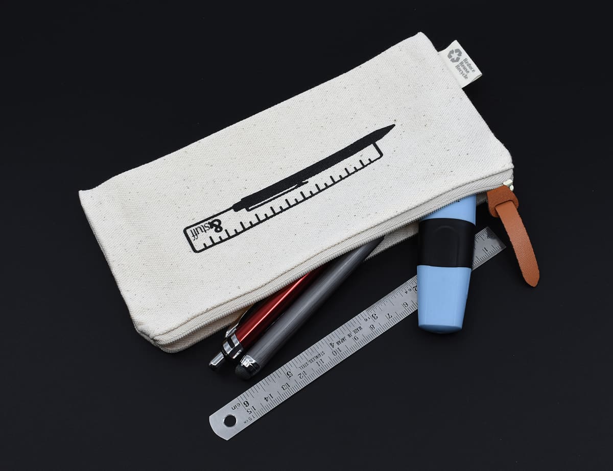 Calico Pencil Case 10cm x 21cm