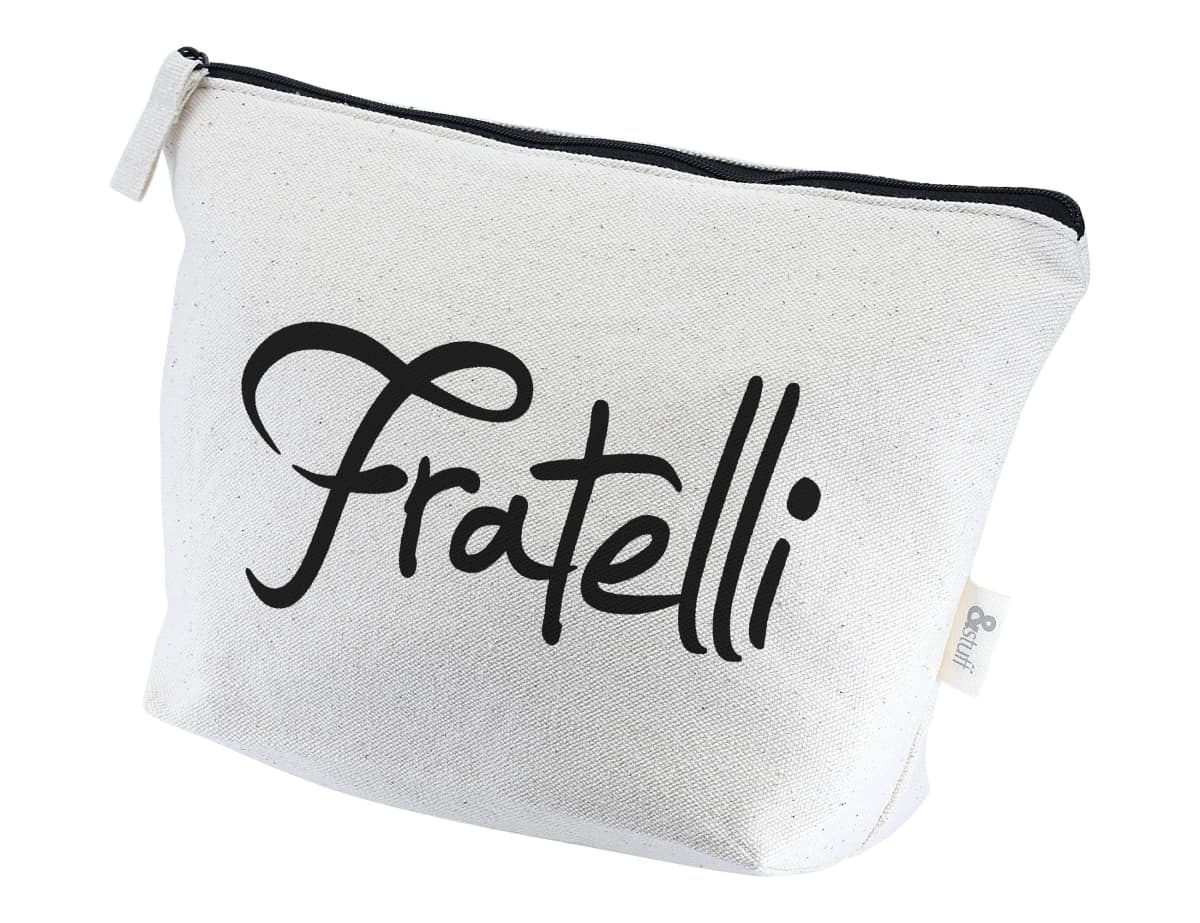 Calico Toiletry/Makeup Bag 17x27x8.5cm