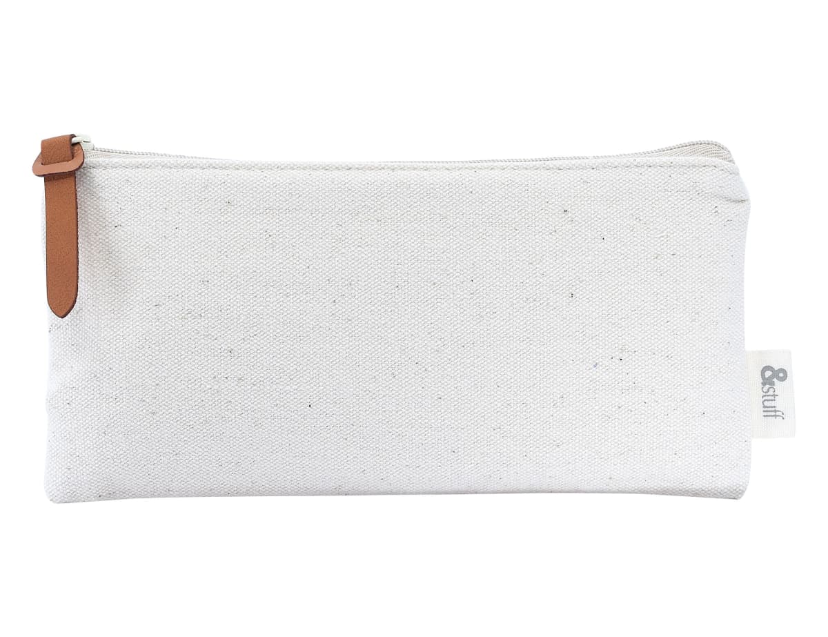 Calico Travel Pouch 12.5cm x 24.5cm