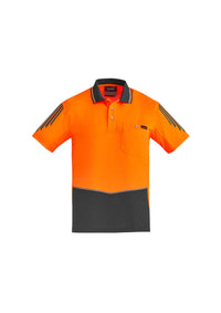 Mens Hi Vis Flux Short Sleeve Polo