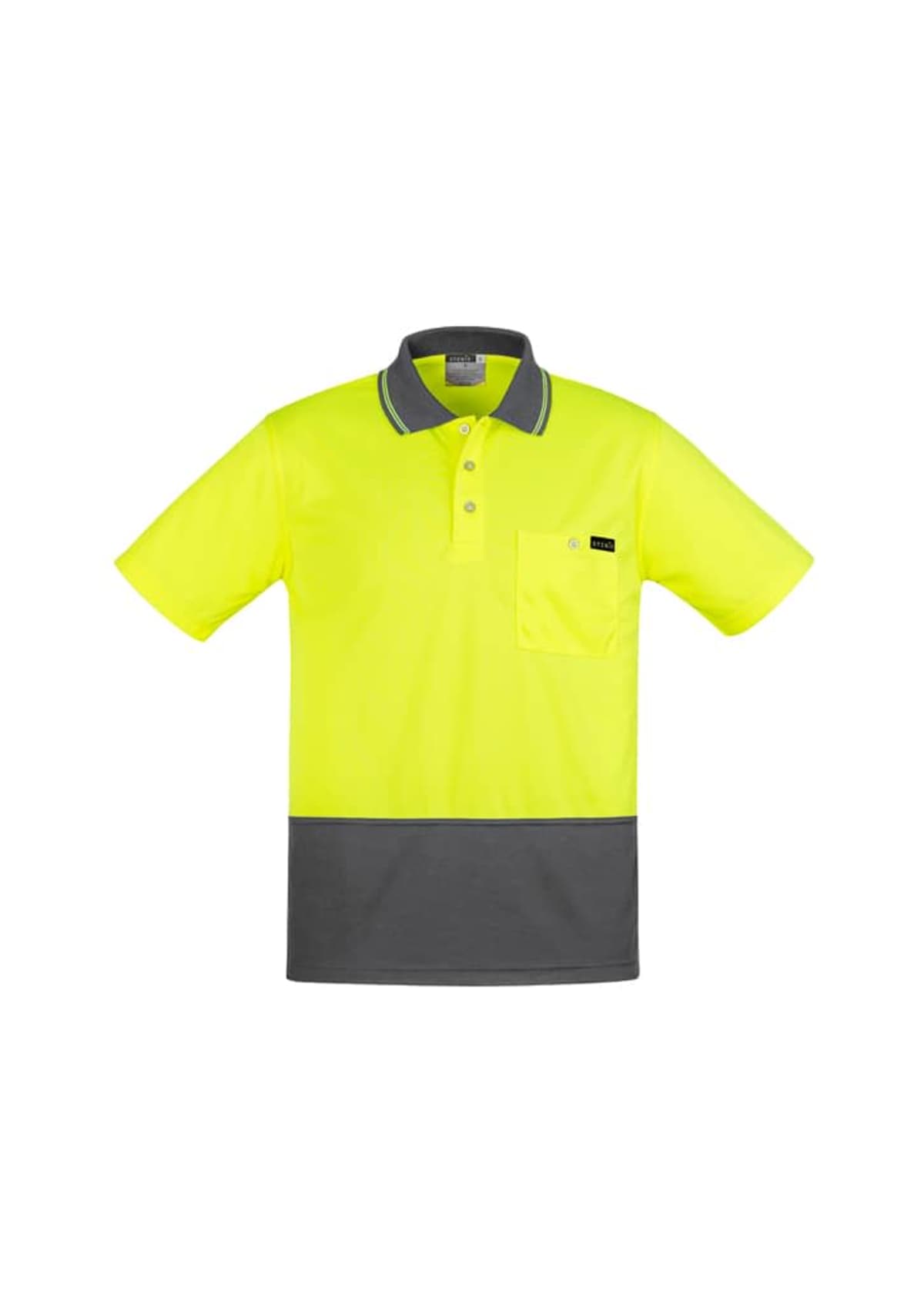 Mens Hi Vis Comfort Back Short Sleeve Polo