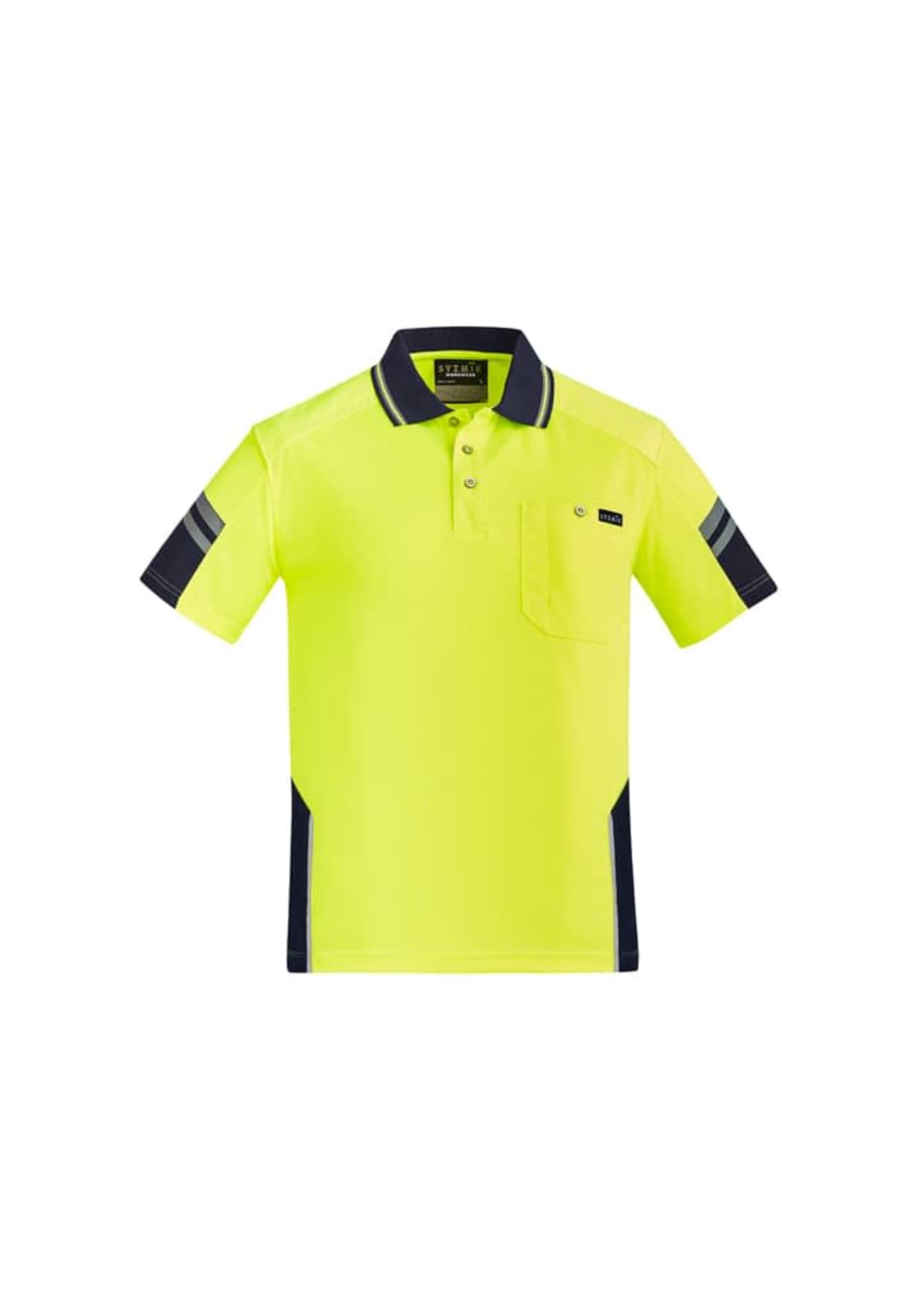 Mens Hi Vis Reinforced Squad Short Sleeve Polo