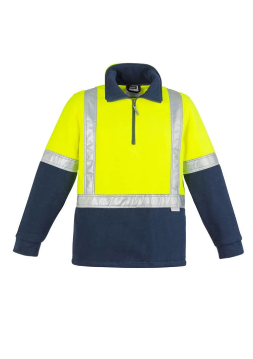 Mens Hi Vis Polar Fleece Pullover - Shoulder Taped