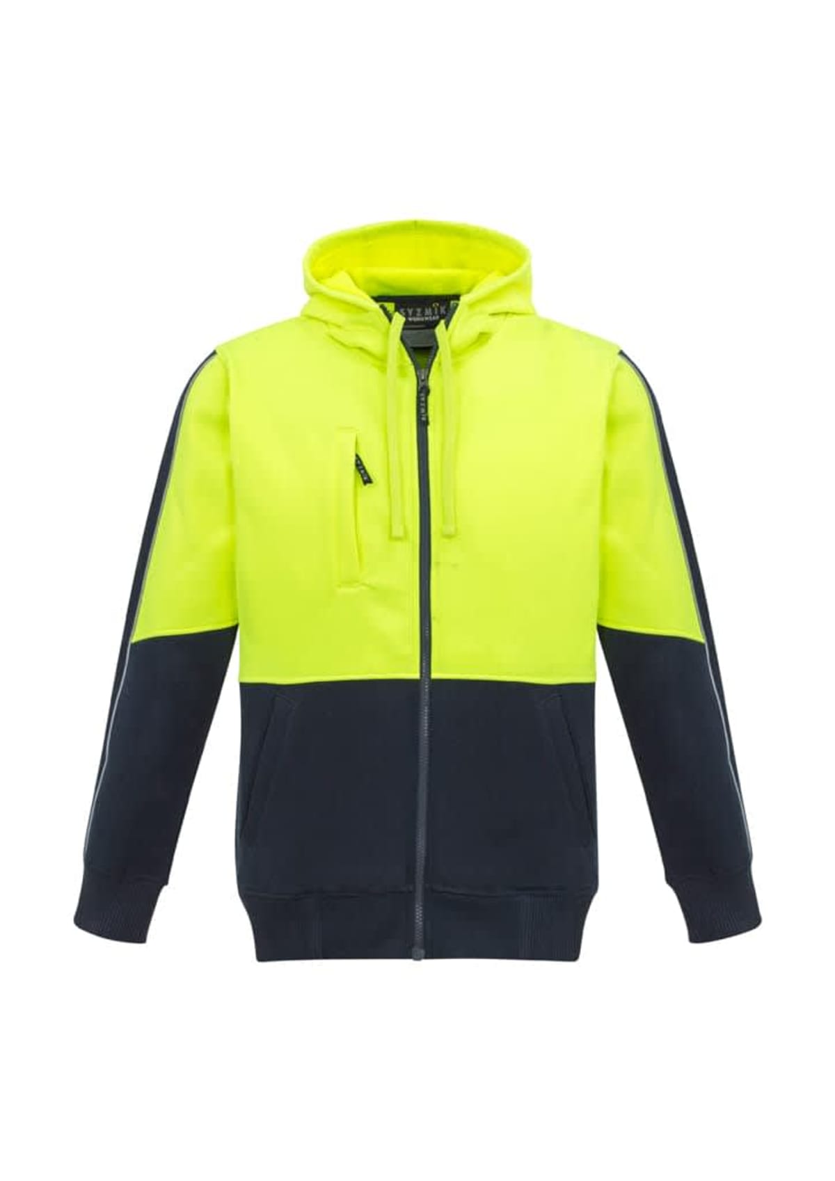 Unisex Hi Vis Full Zip Hoodie