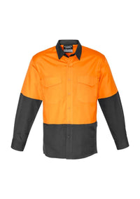 Mens Rugged Cooling Hi Vis Long Sleeve Shirt