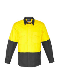 Mens Rugged Cooling Hi Vis Long Sleeve Shirt