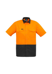 Mens Rugged Cooling Hi Vis Short Sleeve Shirt