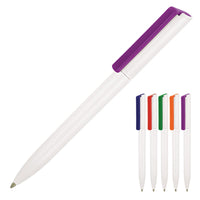 Plastic Pen Ballpoint White Minimalist