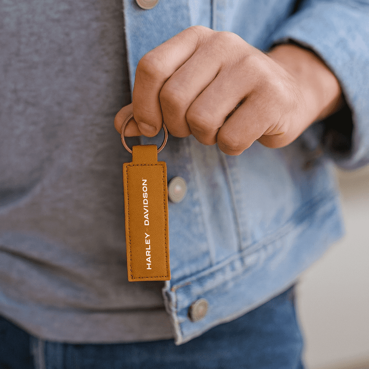 Amsterdam Recycled Leather Keyring