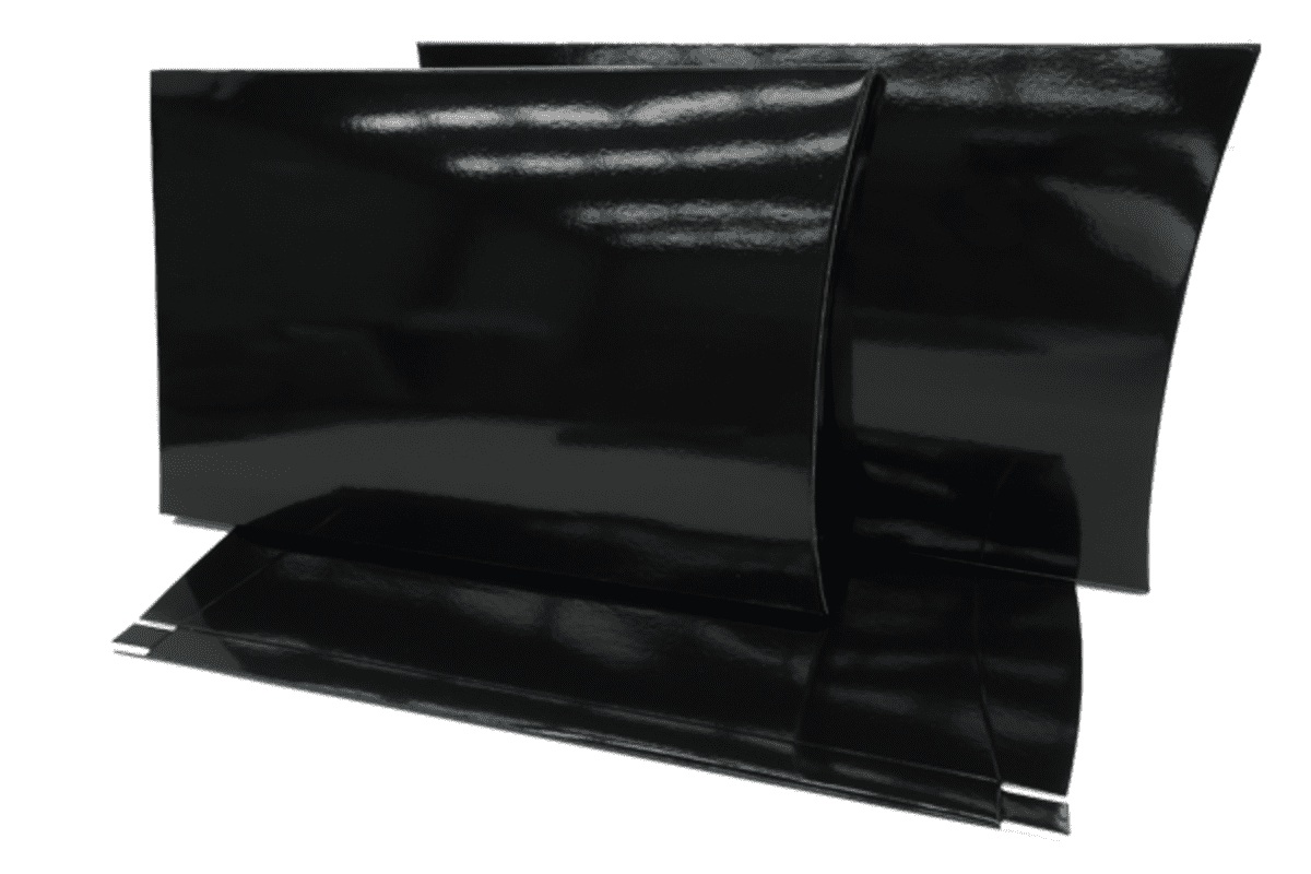A4 Black Gloss Pillow Box with Gusset Printed