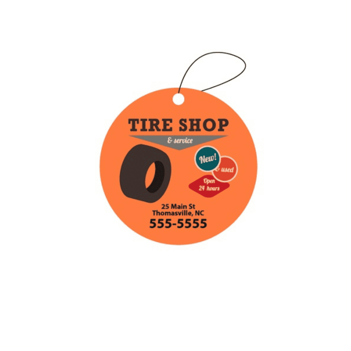 Air Freshener printed both sides CIRCLE Shape