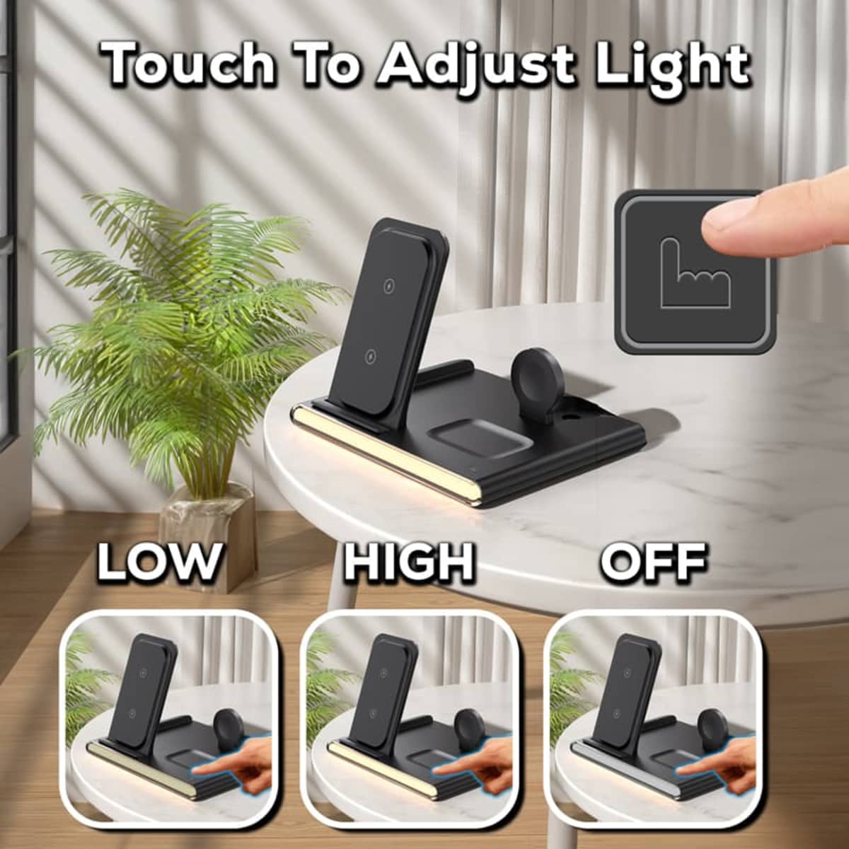 Haines 15W 3n1 Magnetic Wireless Charger & USB Adaptor