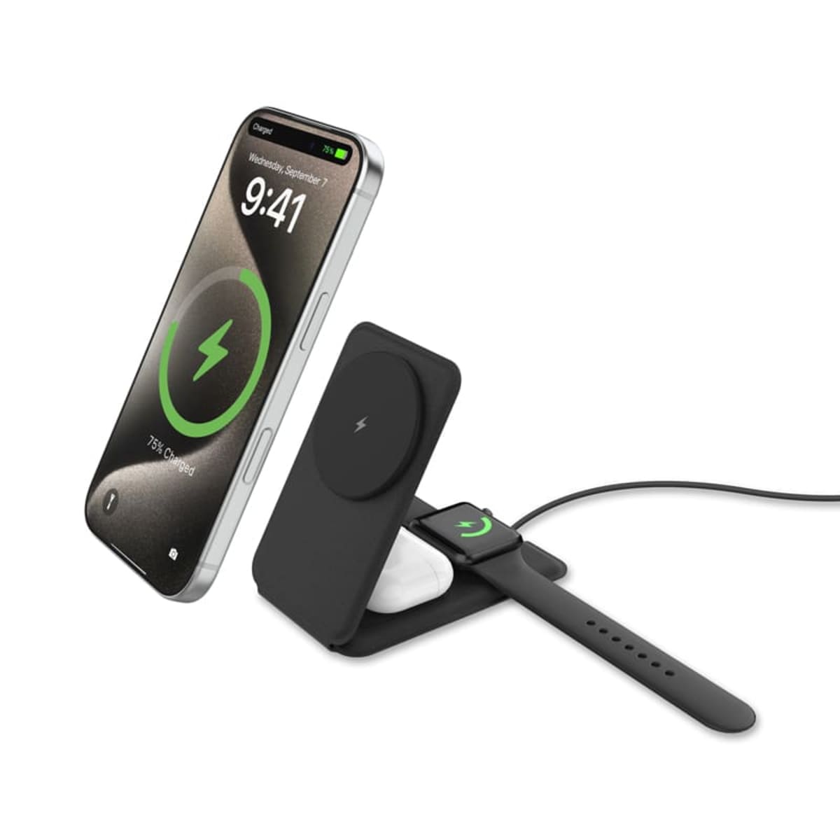 Sherry 15W Foldable 3-in-1 Magnetic Wireless Charger