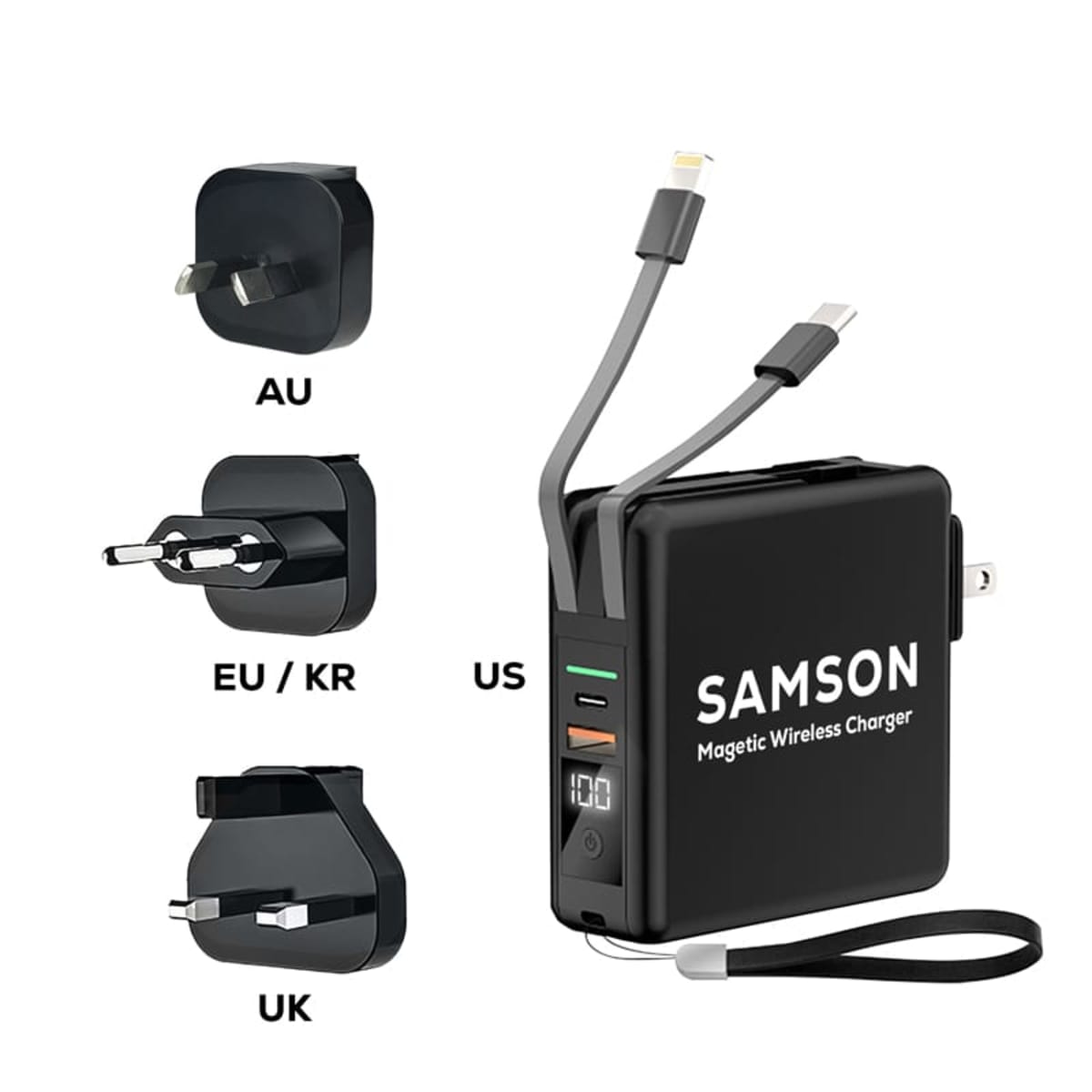 Samson Global Magnetic Travel Charger 10,000 mAh (Stock)