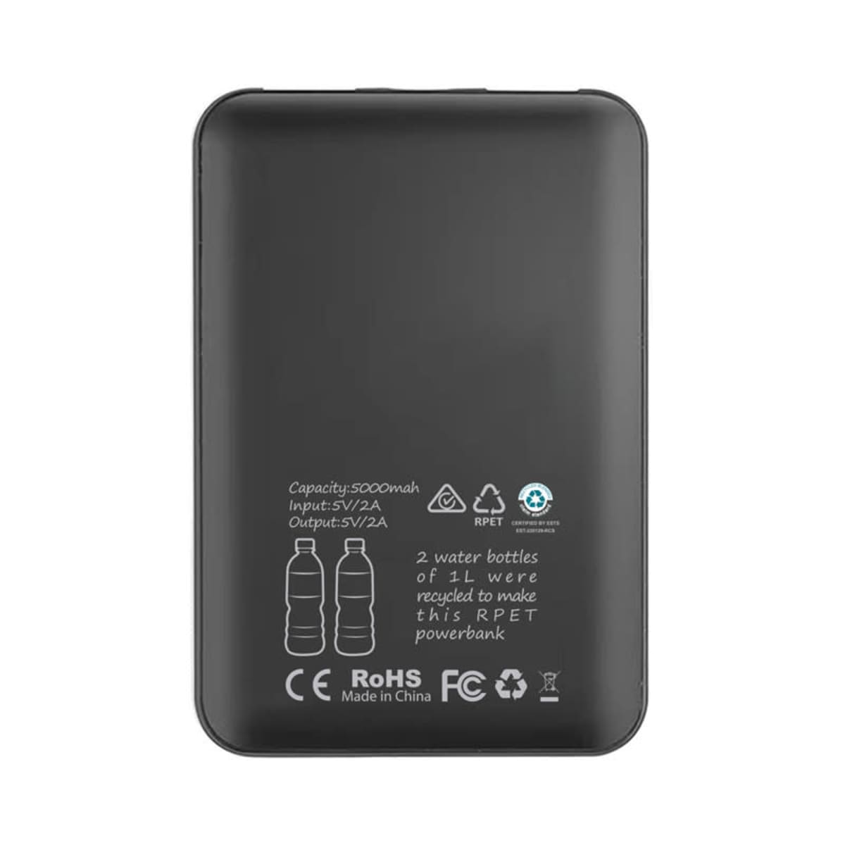 Rhodes Eco Power Bank 5000 mAh - RPET (Stock)