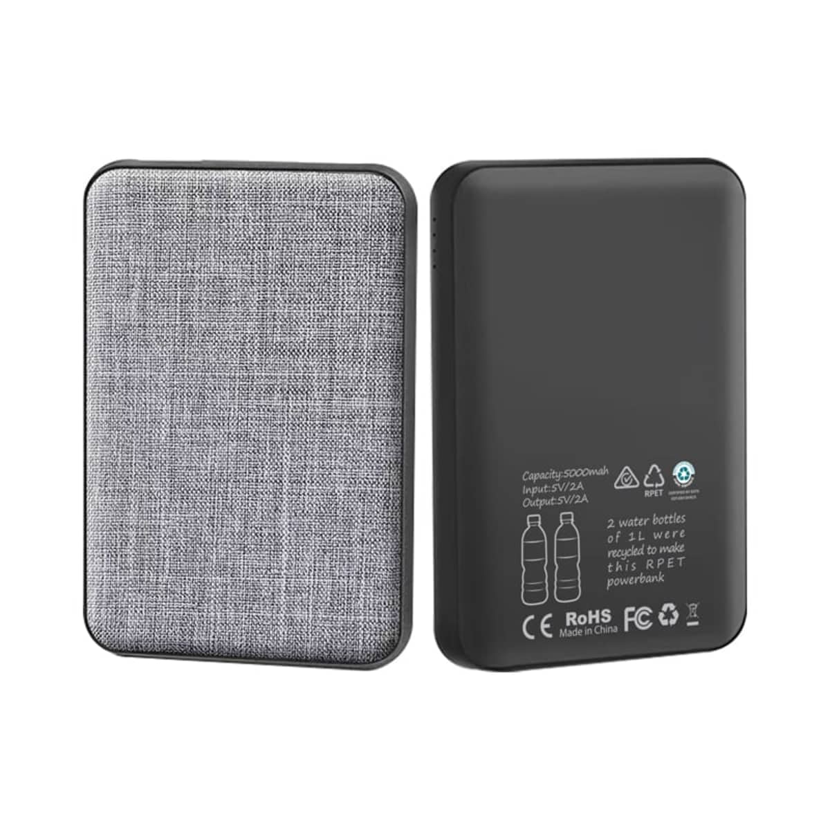 Rhodes Eco Power Bank 5000 mAh - RPET (Stock)