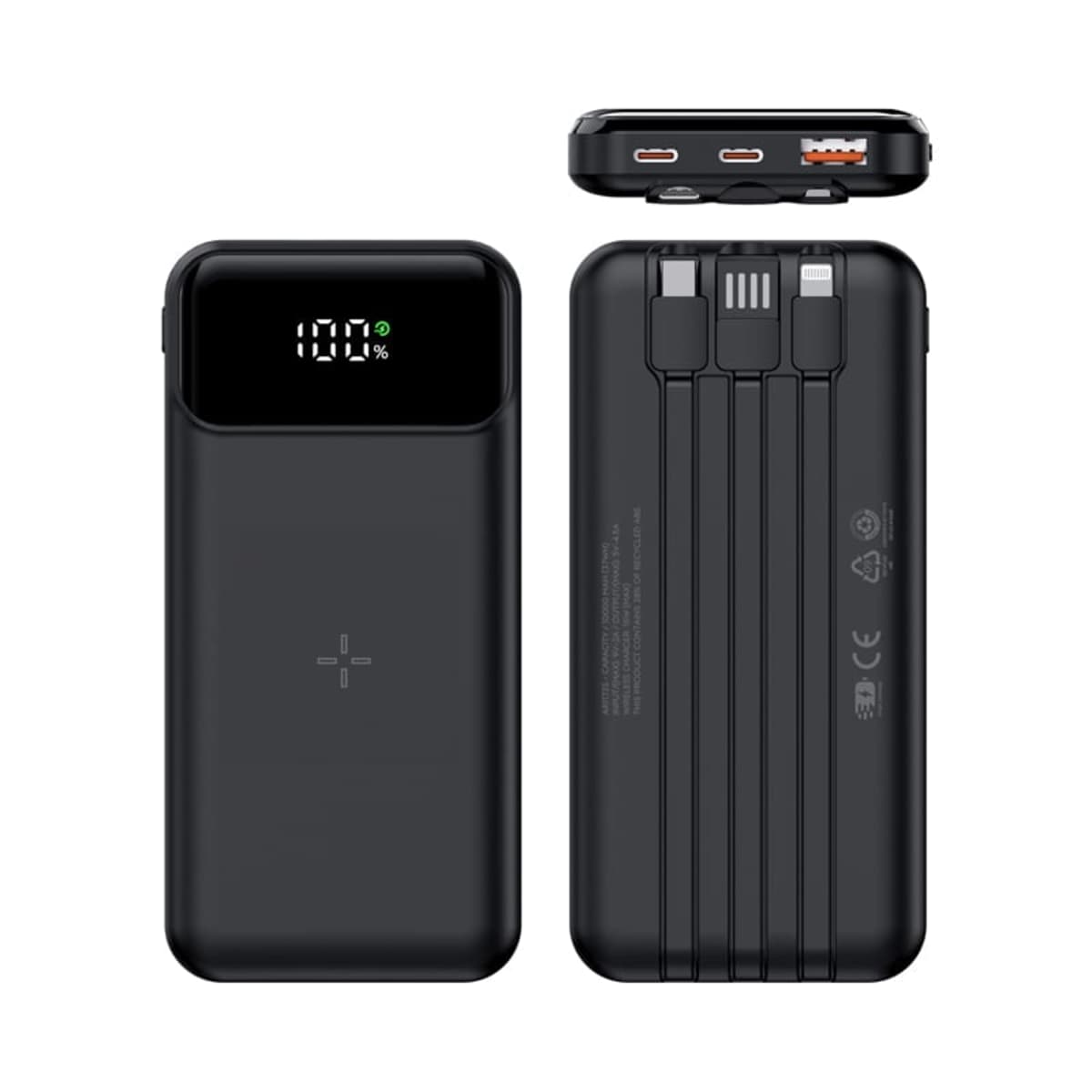 Bowden Eco 22.5W Quick Charge Wireless Power Bank - 10,000 mAh (Stock)