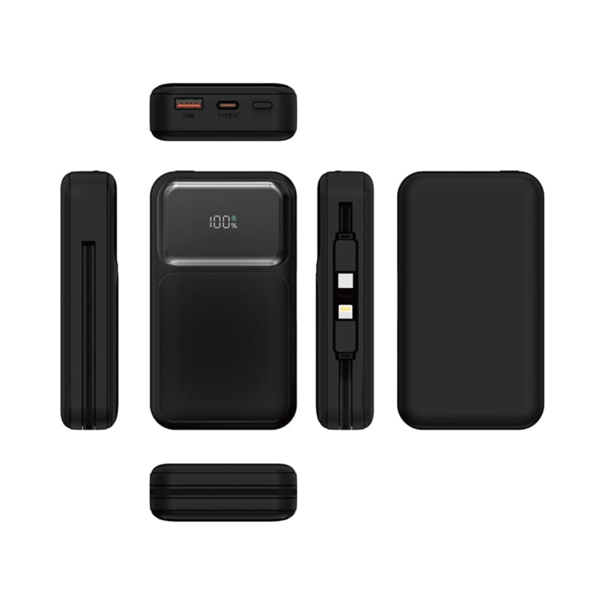Brunswick PD 22.5W Retractable Cable Power Bank - 10000 mAh (Stock)