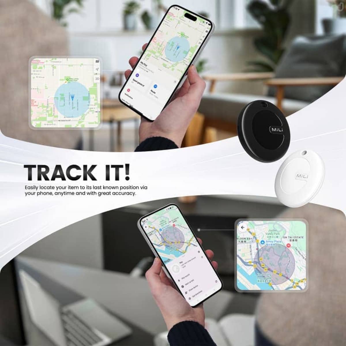 MiTag Duo Global Tracking Tag with PU Case (stock)